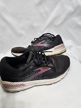 Brooks Addiction GTS 15 Running Shoes Women's Size 10 Black Pink Support